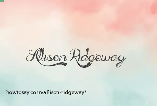 Allison Ridgeway