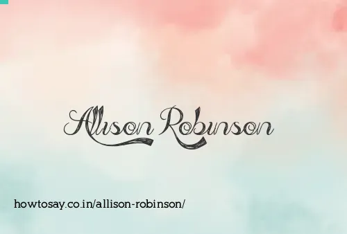 Allison Robinson