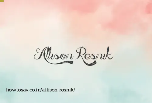 Allison Rosnik