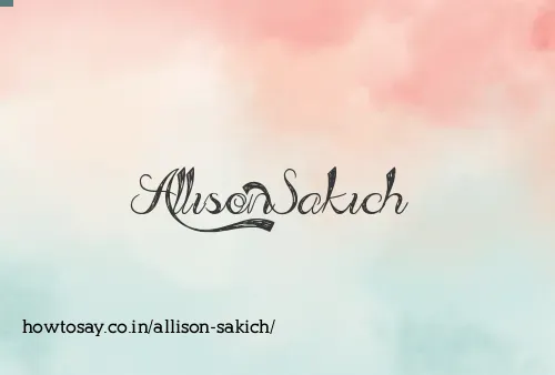 Allison Sakich