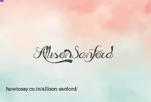 Allison Sanford