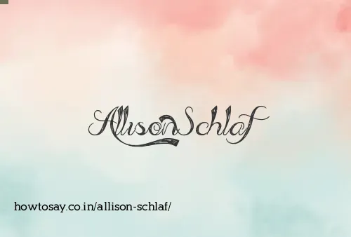Allison Schlaf