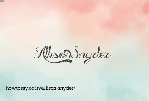 Allison Snyder