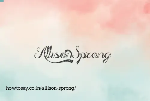 Allison Sprong