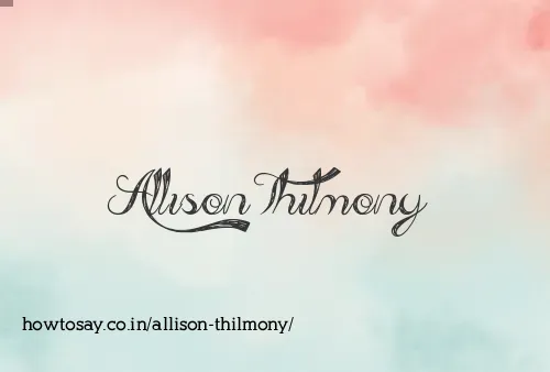 Allison Thilmony