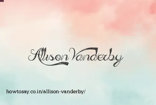 Allison Vanderby