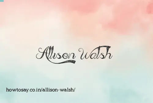 Allison Walsh