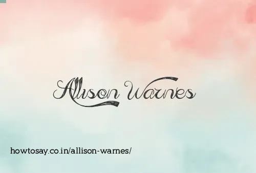 Allison Warnes