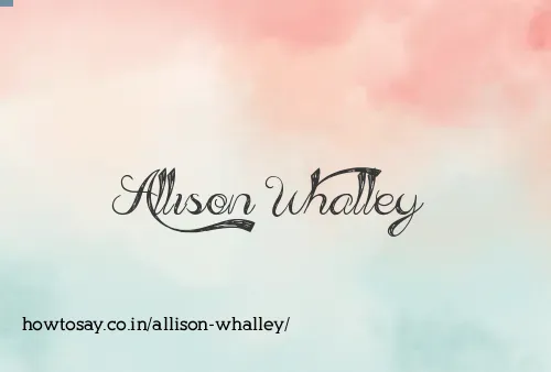 Allison Whalley