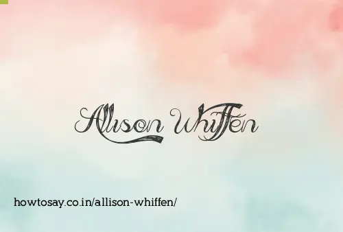 Allison Whiffen