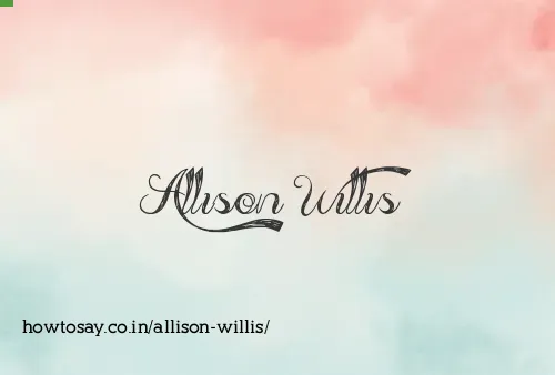 Allison Willis