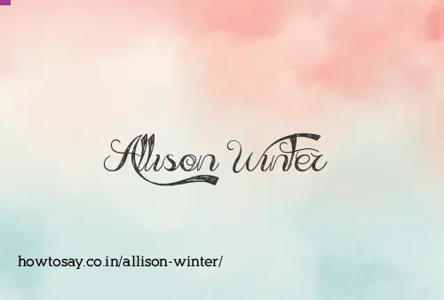 Allison Winter