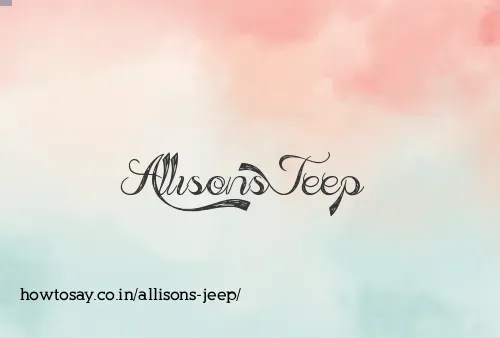 Allisons Jeep