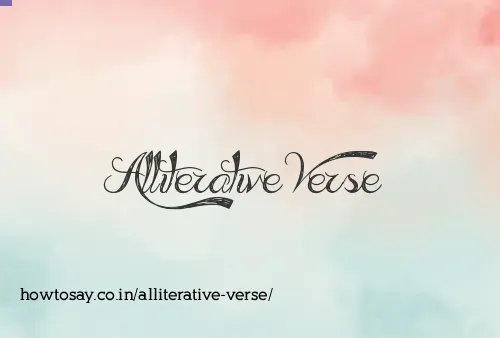Alliterative Verse