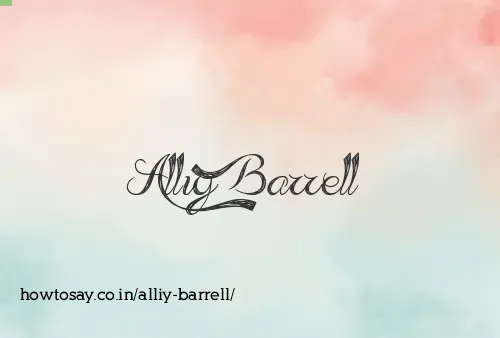 Alliy Barrell