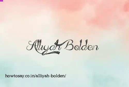 Alliyah Bolden