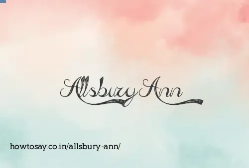 Allsbury Ann