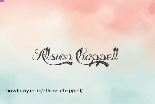 Allsion Chappell