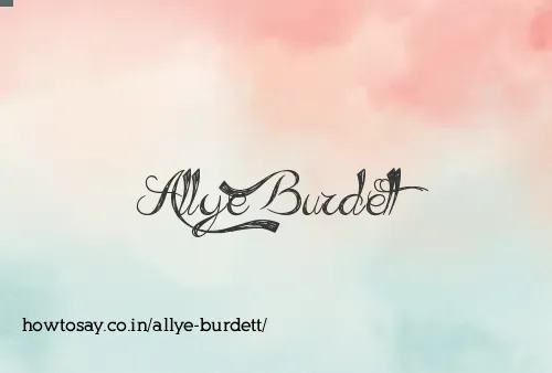 Allye Burdett