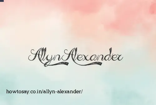 Allyn Alexander