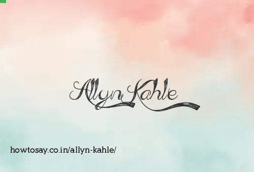 Allyn Kahle