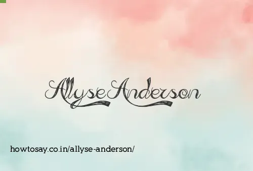Allyse Anderson