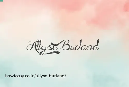 Allyse Burland