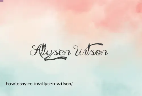 Allysen Wilson