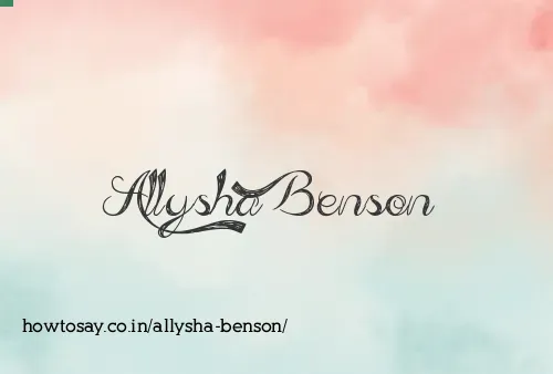 Allysha Benson