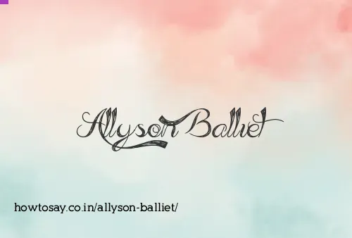 Allyson Balliet