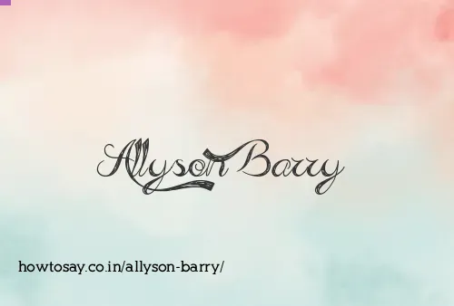 Allyson Barry