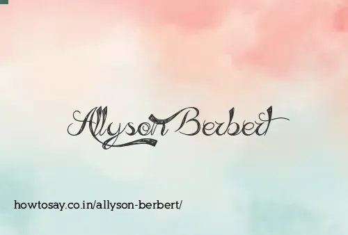 Allyson Berbert