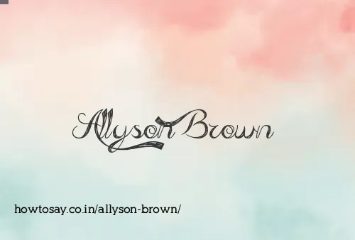 Allyson Brown