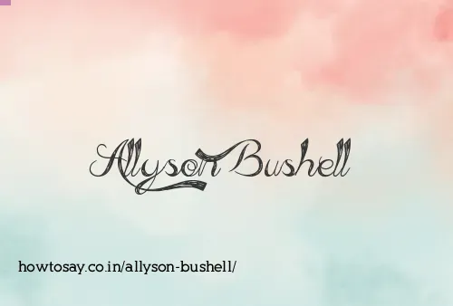 Allyson Bushell