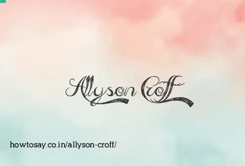 Allyson Croff