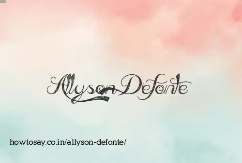 Allyson Defonte