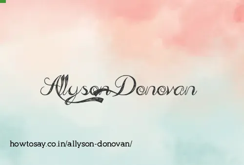Allyson Donovan