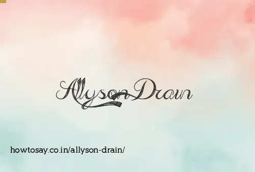 Allyson Drain