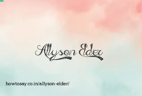 Allyson Elder