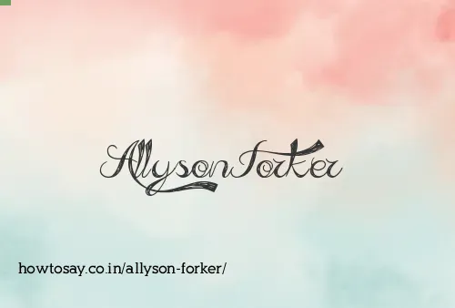 Allyson Forker