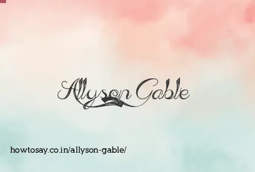 Allyson Gable
