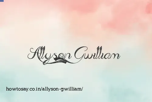 Allyson Gwilliam