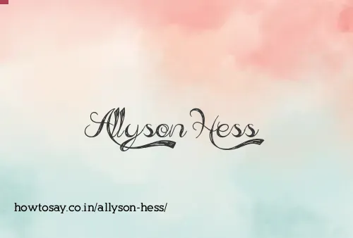 Allyson Hess