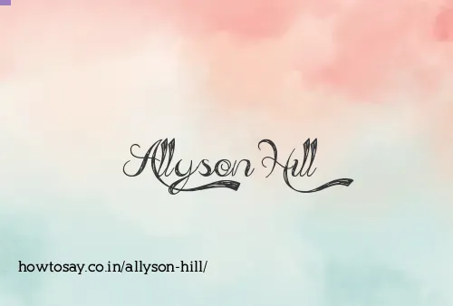 Allyson Hill