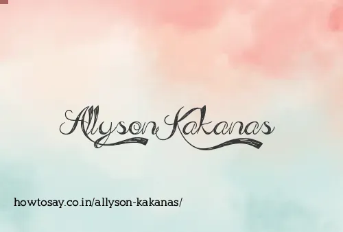 Allyson Kakanas
