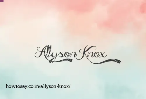 Allyson Knox