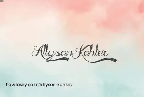 Allyson Kohler