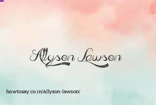 Allyson Lawson
