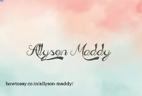 Allyson Maddy
