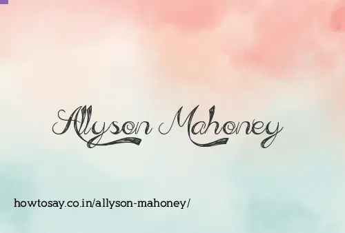 Allyson Mahoney